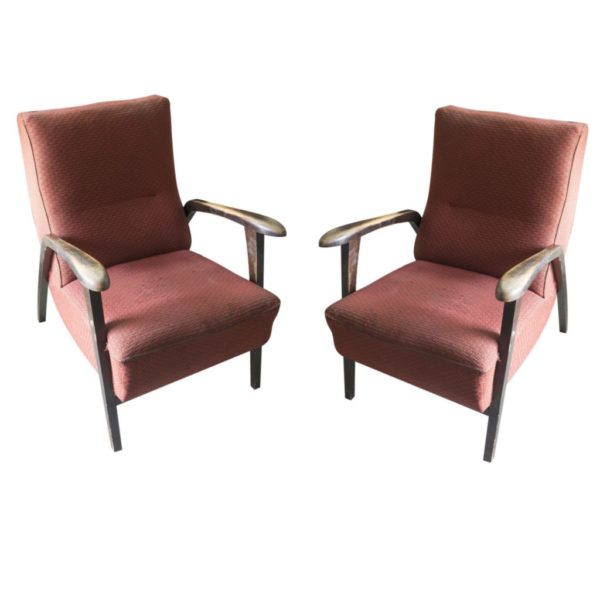 Pair of lovely armchairs, Czechoslovakia, circa 1940´s