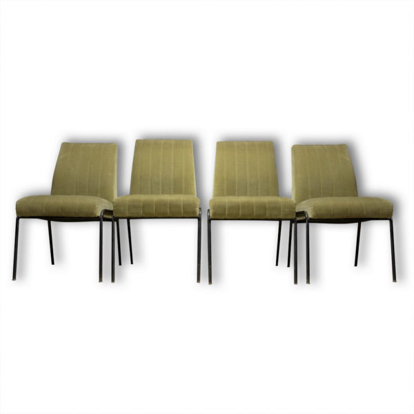 Mid century Pierre Guariche style chairs, set of four, Europe
