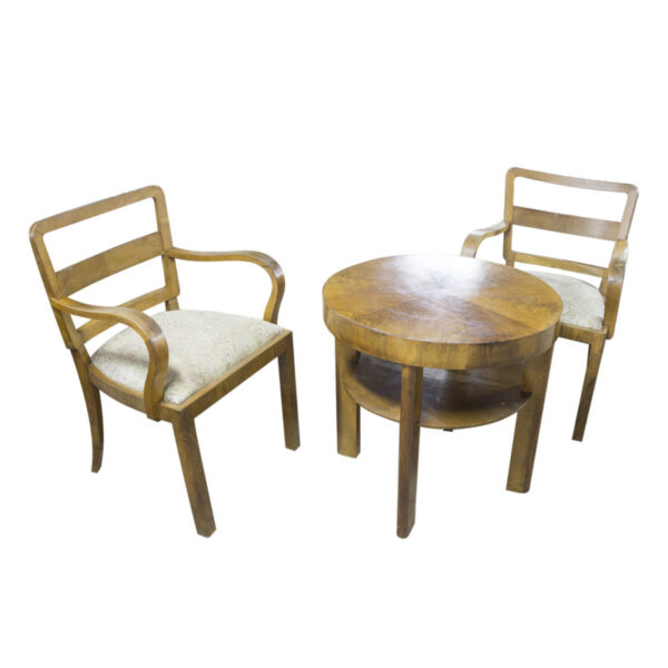 ART DECO friendly seating, a round table and two chairs, 1930´s