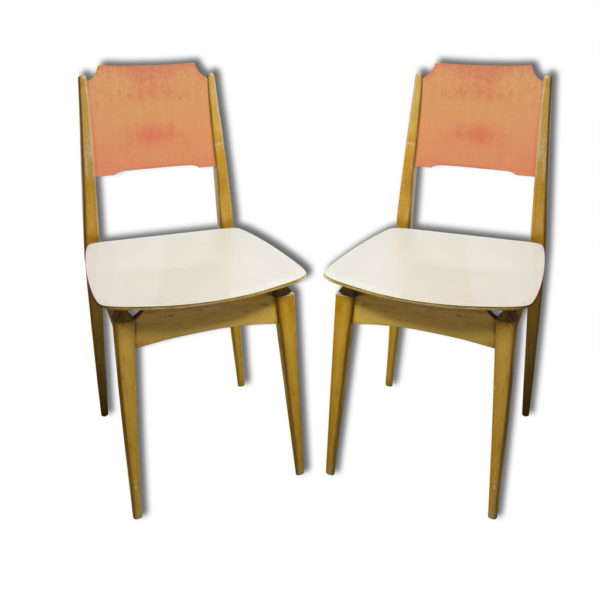 Pair of mid century color chairs, 1960´s, Czechoslovakia