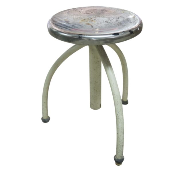 Industrial workers stool, steel & chrome 1930´s, middle Europe, Bauhaus
