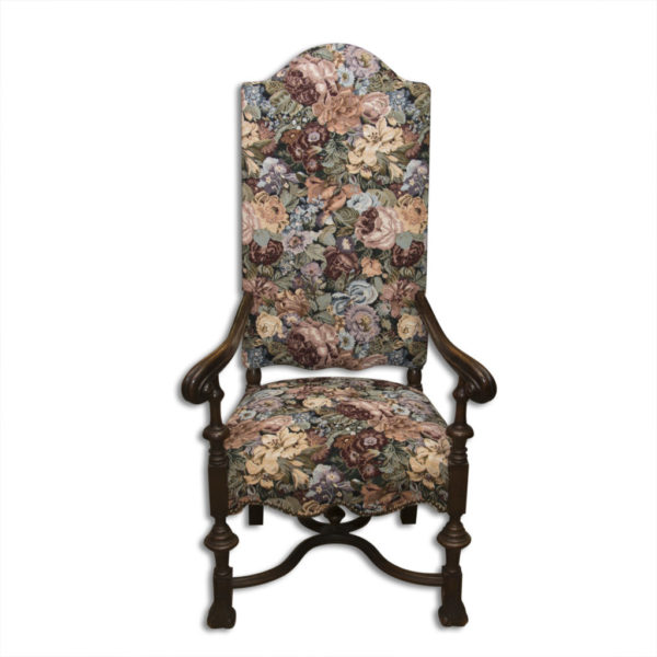 Antique throne armchair in renaissance style, 19th century