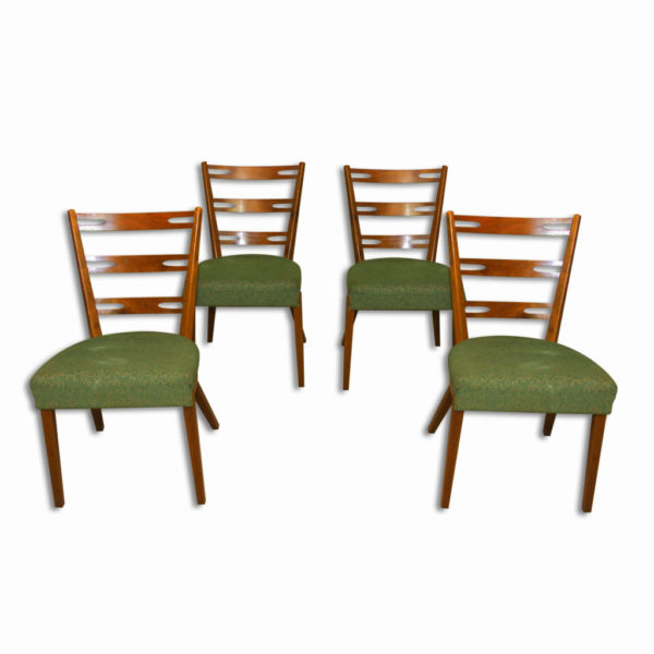Mid century beech dining chairs, Czechoslovakia, 1960´s