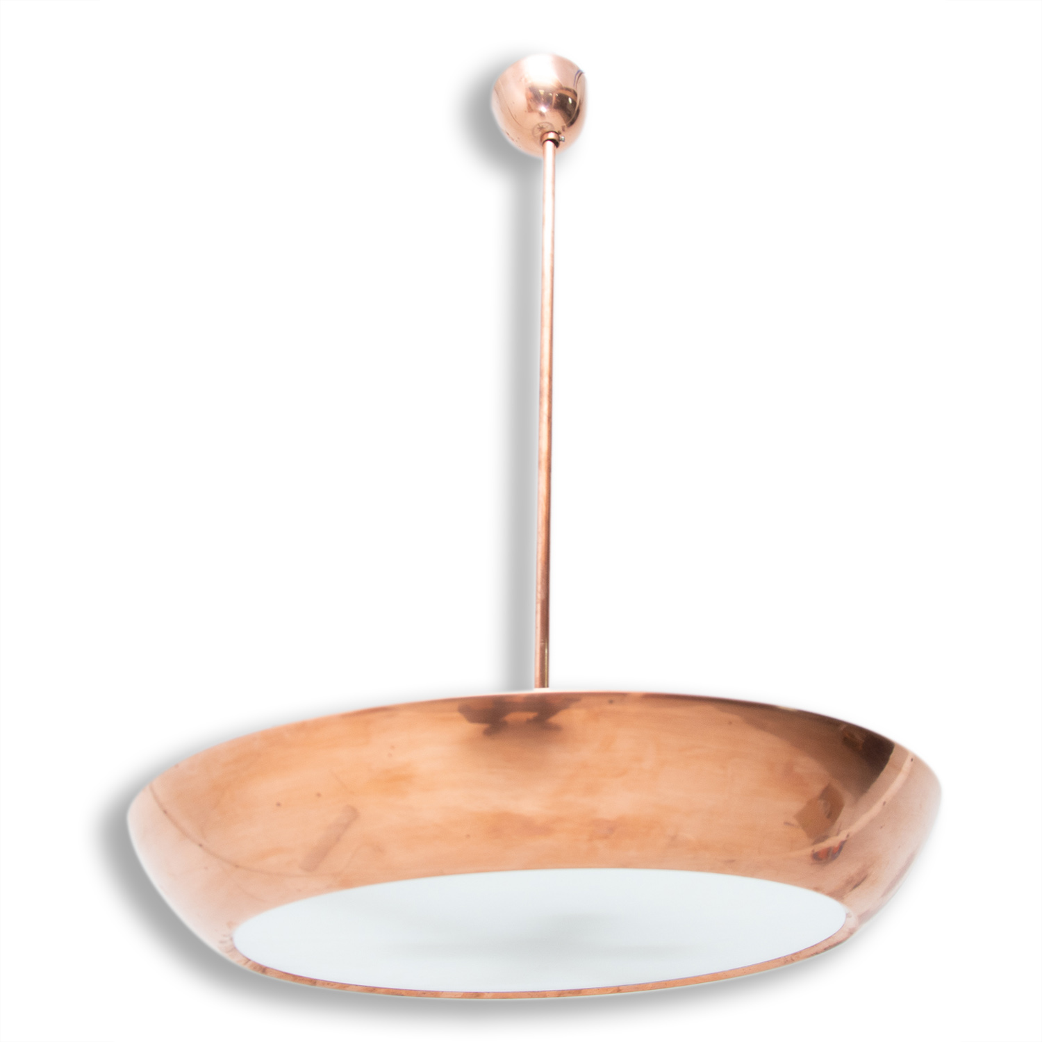 Functionalist copper pendant UFO designed by Josef Hurka, Czechoslovakia, 1940´s