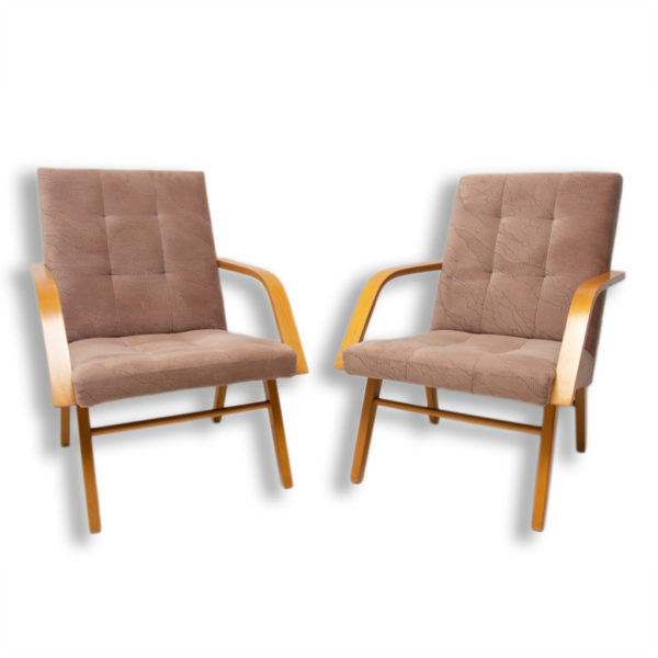 Pair of mid century modern armchairs, Czechoslovakia, 1970´s