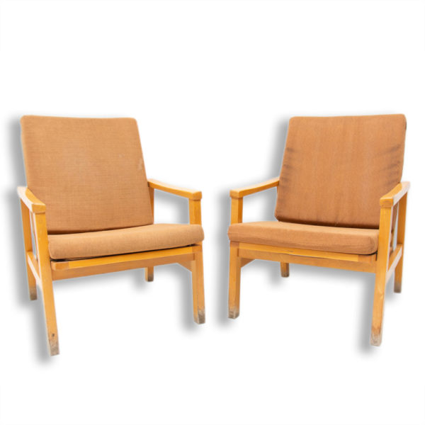 Pair of mid century Danish style armchairs for TON, 1970´s