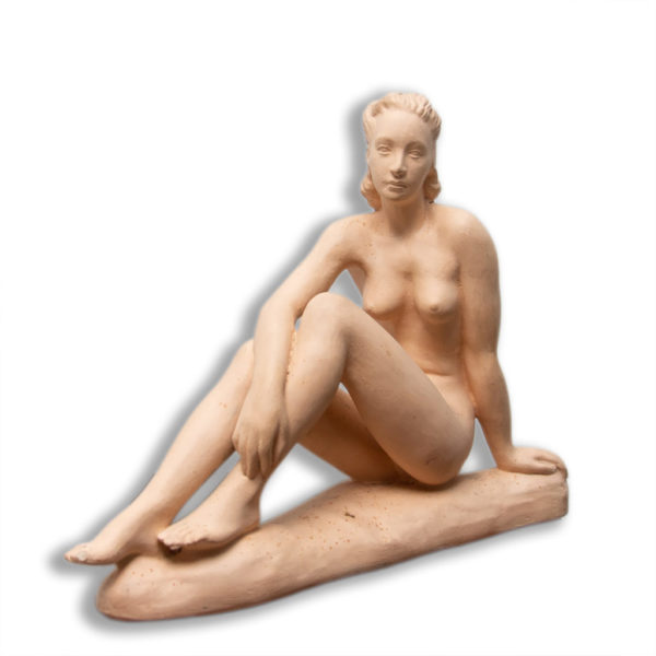 Ceramic sculpture Naked woman, 1940´s, Czechoslovakia