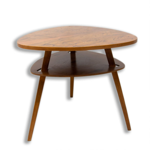 Mid century plectrum shaped coffee table, Czechoslovakia, 1960´s