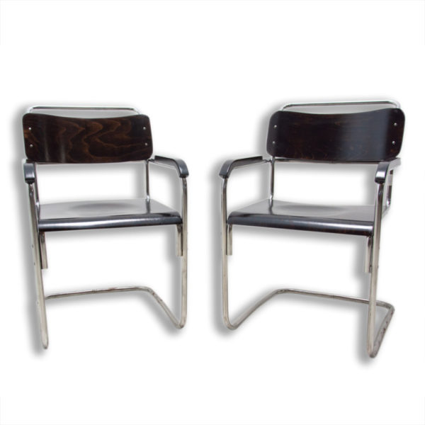 Bauhaus office chairs by Robert Slezák for Baťa, 1930´s, set of 2