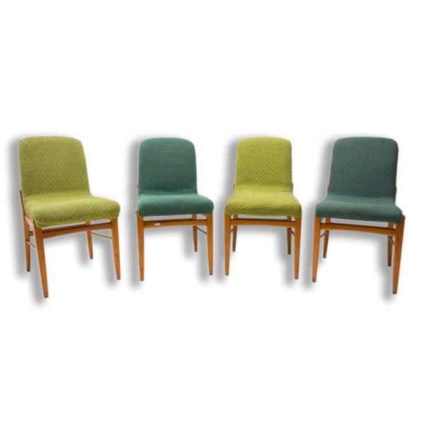 Mid century Dining Chairs by Miroslav Navrátil, 1960s, Set of 4