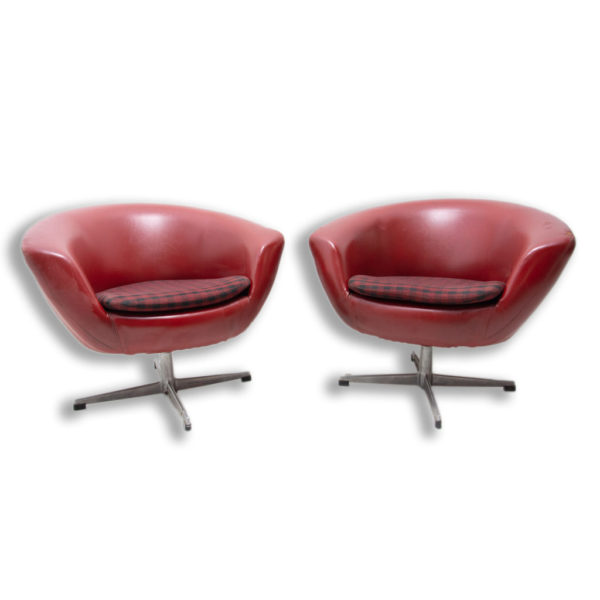 Pair of Mid Century swivel chairs by UP Zavody, 1970´s