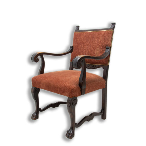 Antique throne armchair in renaissance style, 19th century