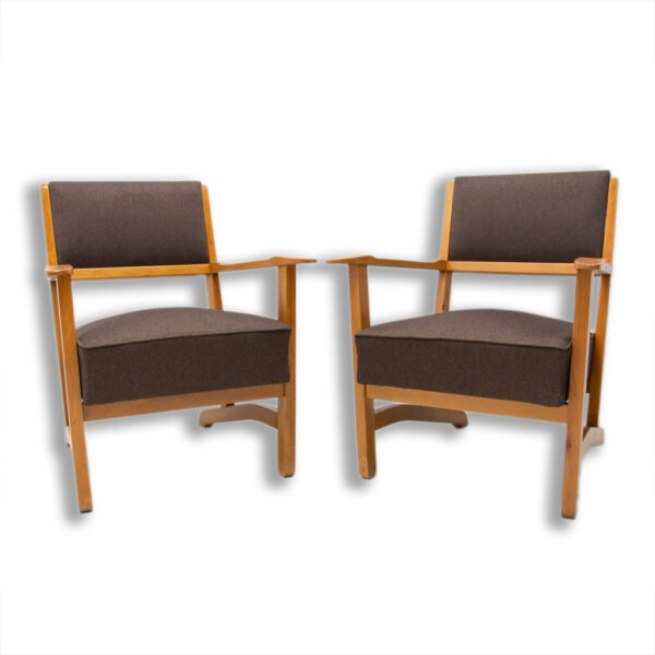 Fully restored mid century Scandinavian style armchairs