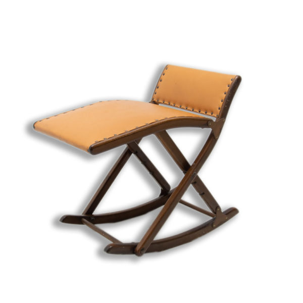 Vintage leatherette footstool, 1980´s