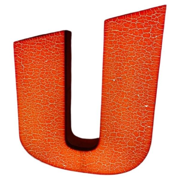 Eastern Bloc Vintage Iluminated Letter U in the Form of a Floor Night Lamp, 1970