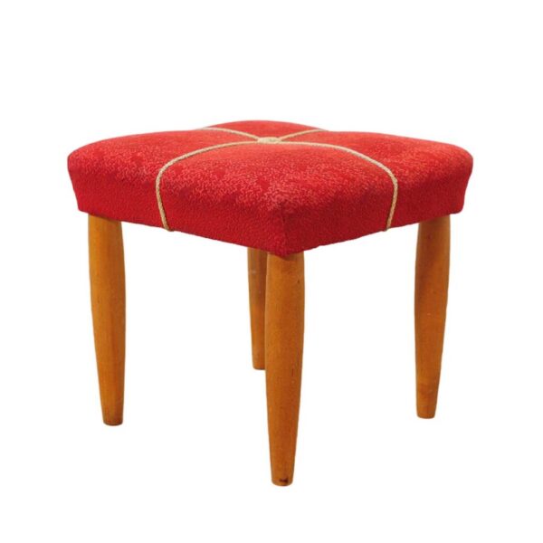 Mid century upholstered stool by ULUV, 1960´s, Czechoslovakia