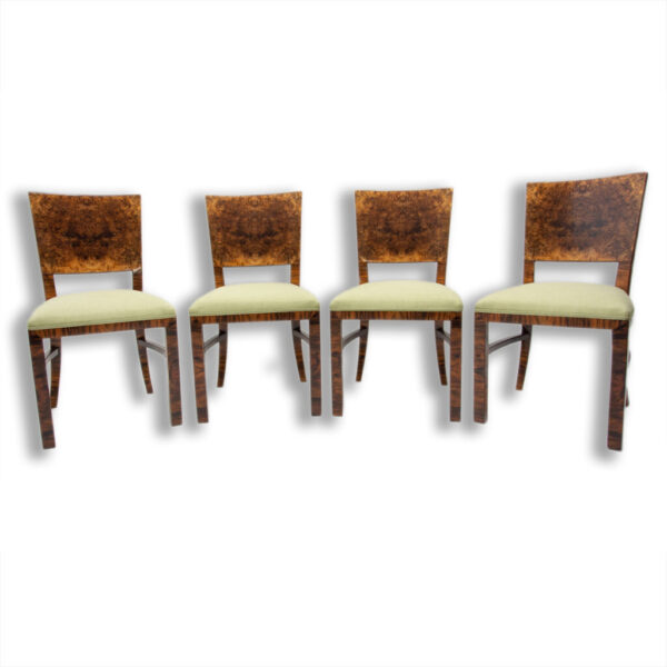 Fully restored Art Deco dining chairs, 1930´s, Czechoslovakia