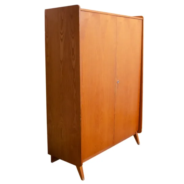 Elegant beechwood wardrobe by František Jirák for Tatra nábytok, 1960´s